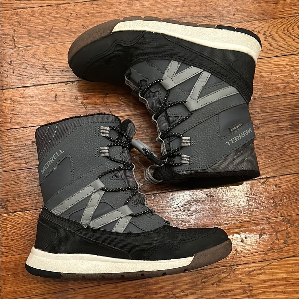 Merrell Gray and Black Winter Boots